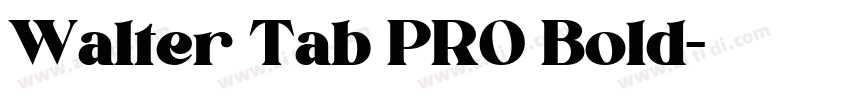 Walter Tab PRO Bold字体转换